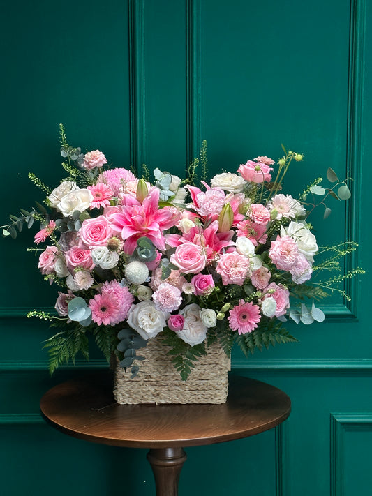 Lẵng 16 ngọt ngào - Tông hồng pastel