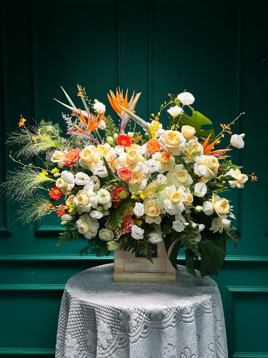 Lẵng 53 ấm áp - Tông cam be