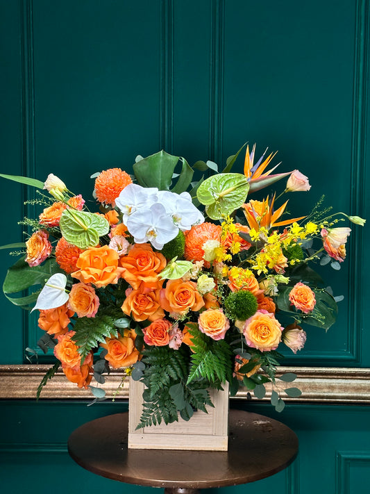 Lẵng 55 ấm áp - Tông cam