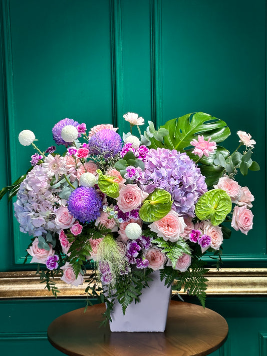 Lẵng 23 mộng mơ - Tông hồng tím