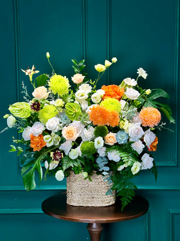 Lẵng 34 bình an - Tông xanh lá