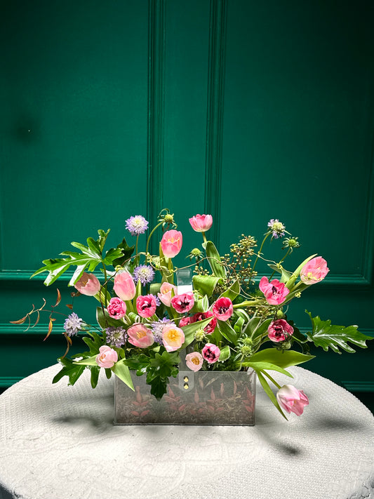 Lẵng 41 yêu dấu - Tông hồng tulip