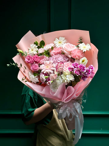 Bó 07 khoe sắc - Tông hồng