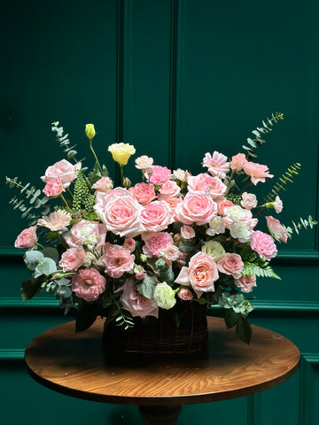 Lẵng 09 ngọt ngào - Tông hồng pastel