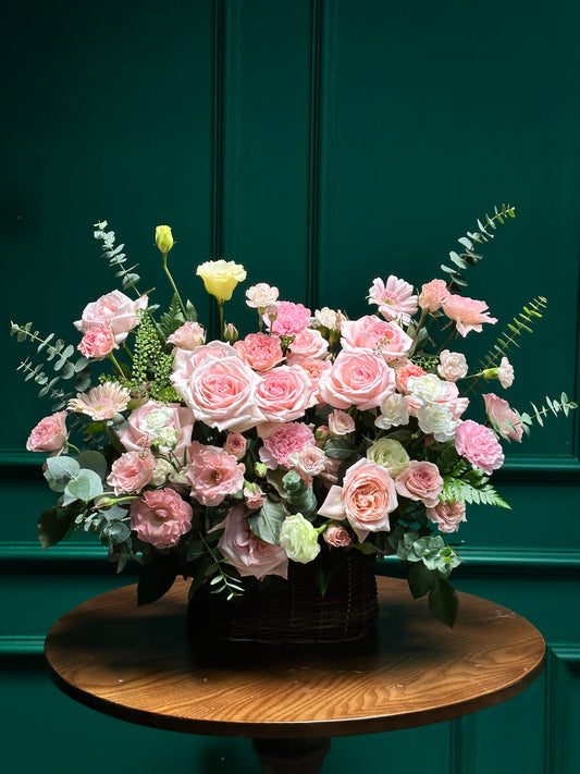 Lẵng 09 ngọt ngào - Tông hồng pastel