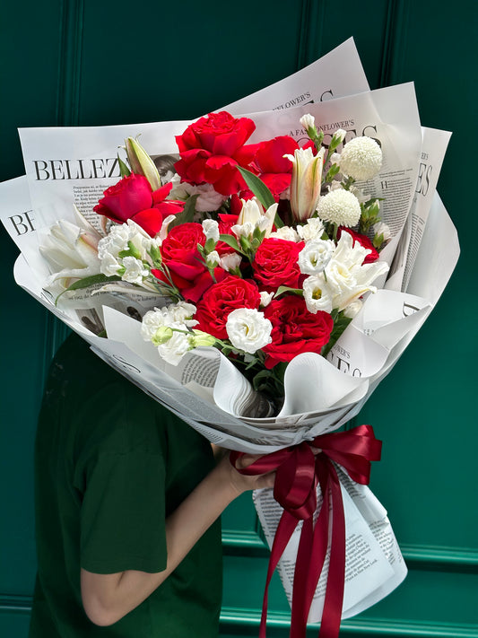 Bó 03 rực rỡ - Tông đỏ