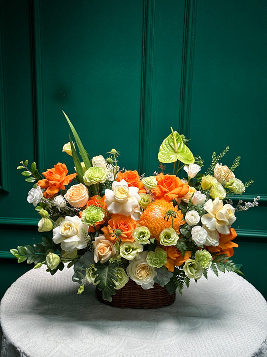 Lẵng 50 ấm áp - Tông cam