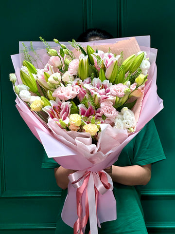 Bó 16 tinh khôi - Tông hồng