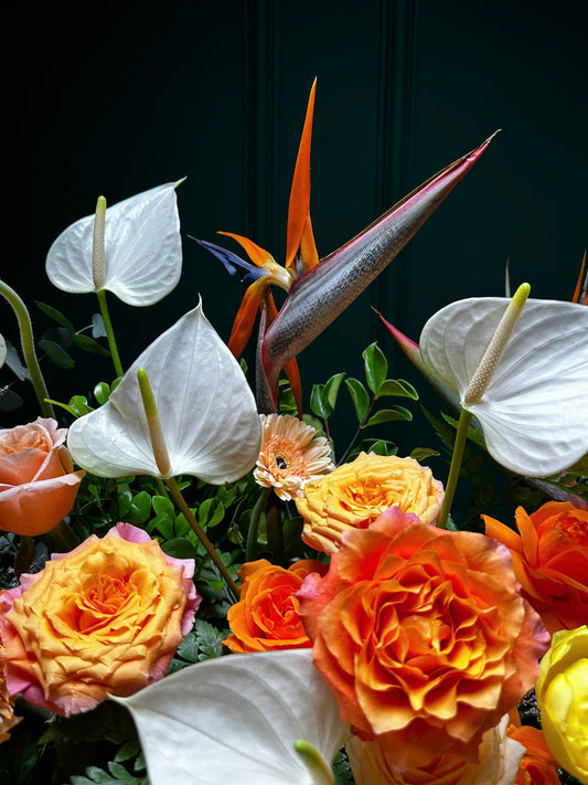 Lẵng 60 Rực rỡ - Tông cam